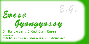 emese gyongyossy business card