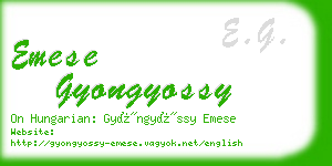 emese gyongyossy business card